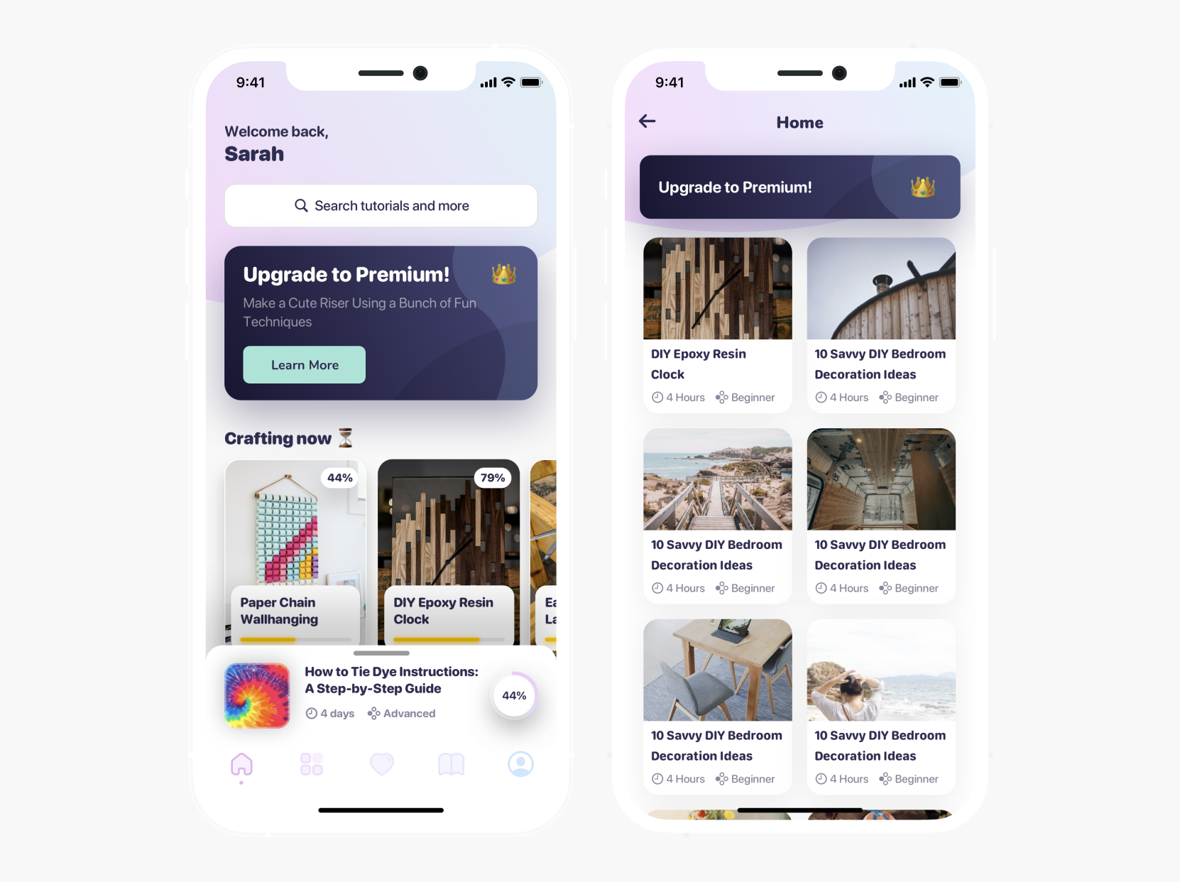 Arts & Crafts screen 1